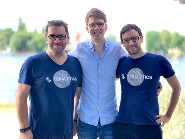 Teralytics' CEO Alastair MacLeod with co-founders Georg Polzer and Luciano Franceschina